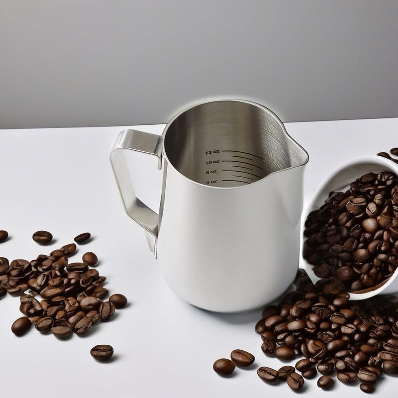 Rattleware 20 Oz Stainless Steel Etched Latte Art Pitcher Frother Cup with Drip-Resistant Spout and Graduated Measurements Jug Perfect for Home, Cafes, Restaurants, Trusted By Baristas Worldwide - Image 5